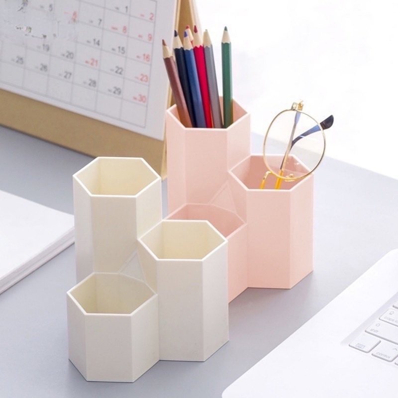 Ống cắm bút hình tổ ong, ống cắm bút đa năng đựng bút phụ kiện văn phòng phẩm Giá Đỡ Bút Hình Tổ Ong Đa Năng Tiện Dụng