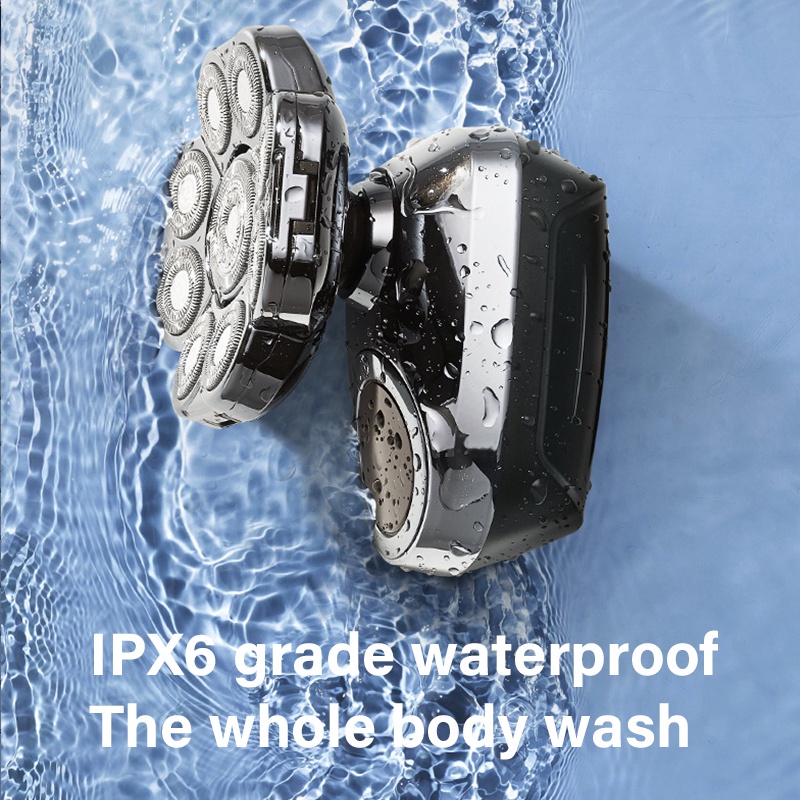 9D Electric Head Shaver 6 in 1 Shavers for Bald Men E