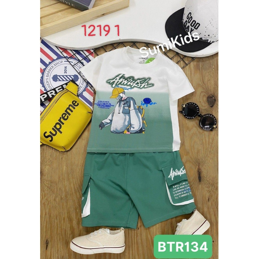 Sumikids. Bộ bé trai túi hộp in hình 8kg - 55kg