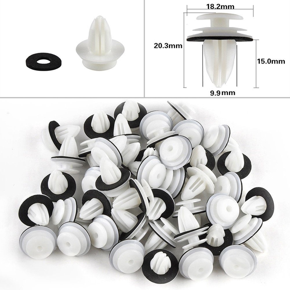 100pcs đinh tán nhựa cho cửa xe hơi, ô tô 9.9mm , chốt tappi
