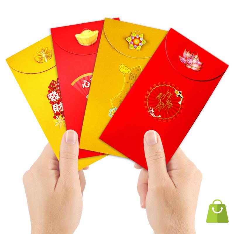 ⚡VẬN CHUYỂN NHANH CHÓNG⚡⚡ Bao Bì Tiền May Mắn Hình Rồng 3d Cho Năm Mới 2024