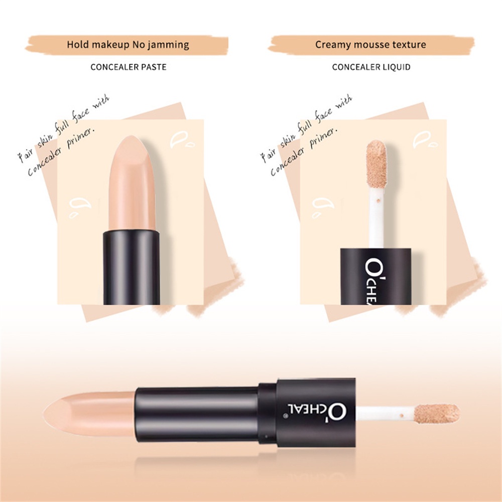 OCHEAL Trang điểm Kem che khuyết điểm hai đầu phổ biến Lip Primer Eye Dark Circles Cover Tattoo