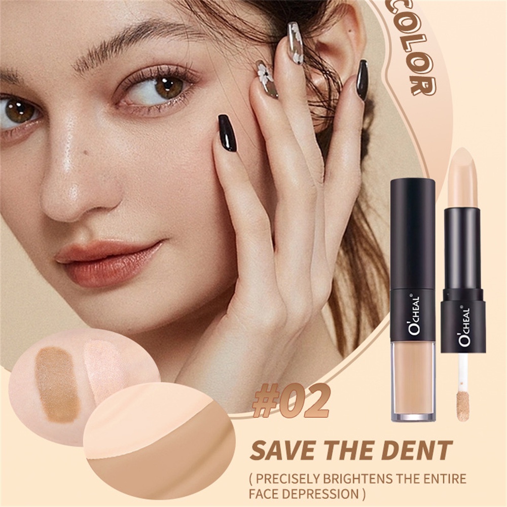 OCHEAL Trang điểm Kem che khuyết điểm hai đầu phổ biến Lip Primer Eye Dark Circles Cover Tattoo