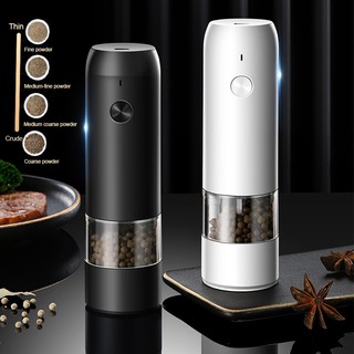 Máy xay tiêu muối / muối tự động sạc usb có đèn led điều chỉnh được
