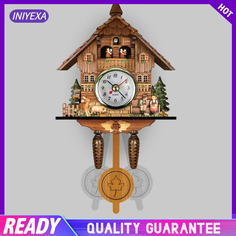 Cuckoo Đồng Hồ Treo Tường Bằng Gỗ Thiết Kế Sáng Tạo Trang Trí Phòng Khách /