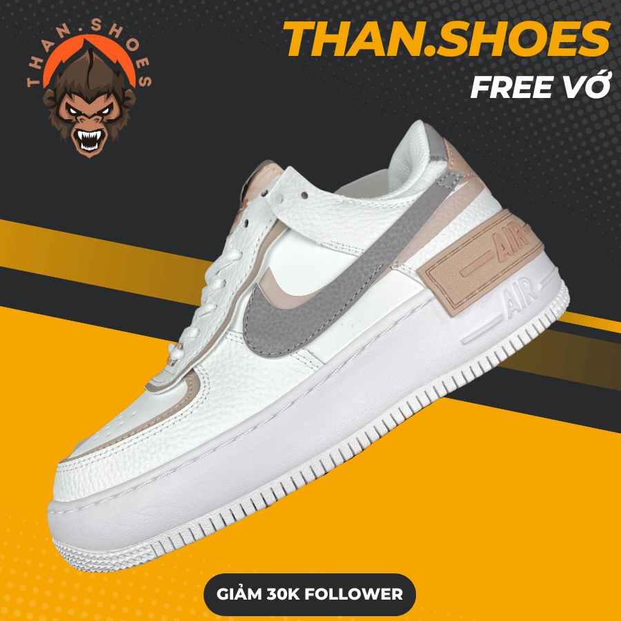 Giày AF1 Shadow Amethyst Ash. AF1 Shadow Trắng Móc Xám Hồng - Than.Shoes