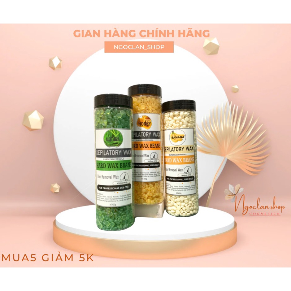 Sáp wax lông nóng dạng hạt hủ 400g Chính Hãng