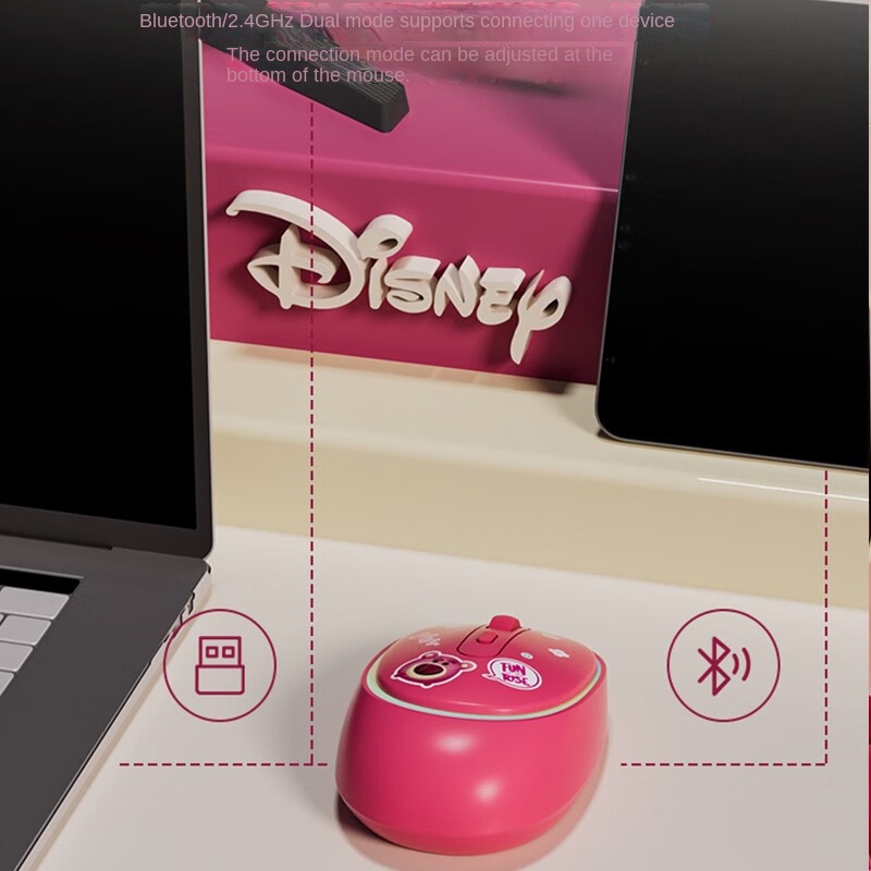Chuột Không Dây Kết Nối Bluetooth Hình Disney Lotso Dễ Thương Cho Máy Tính Bảng / Laptop