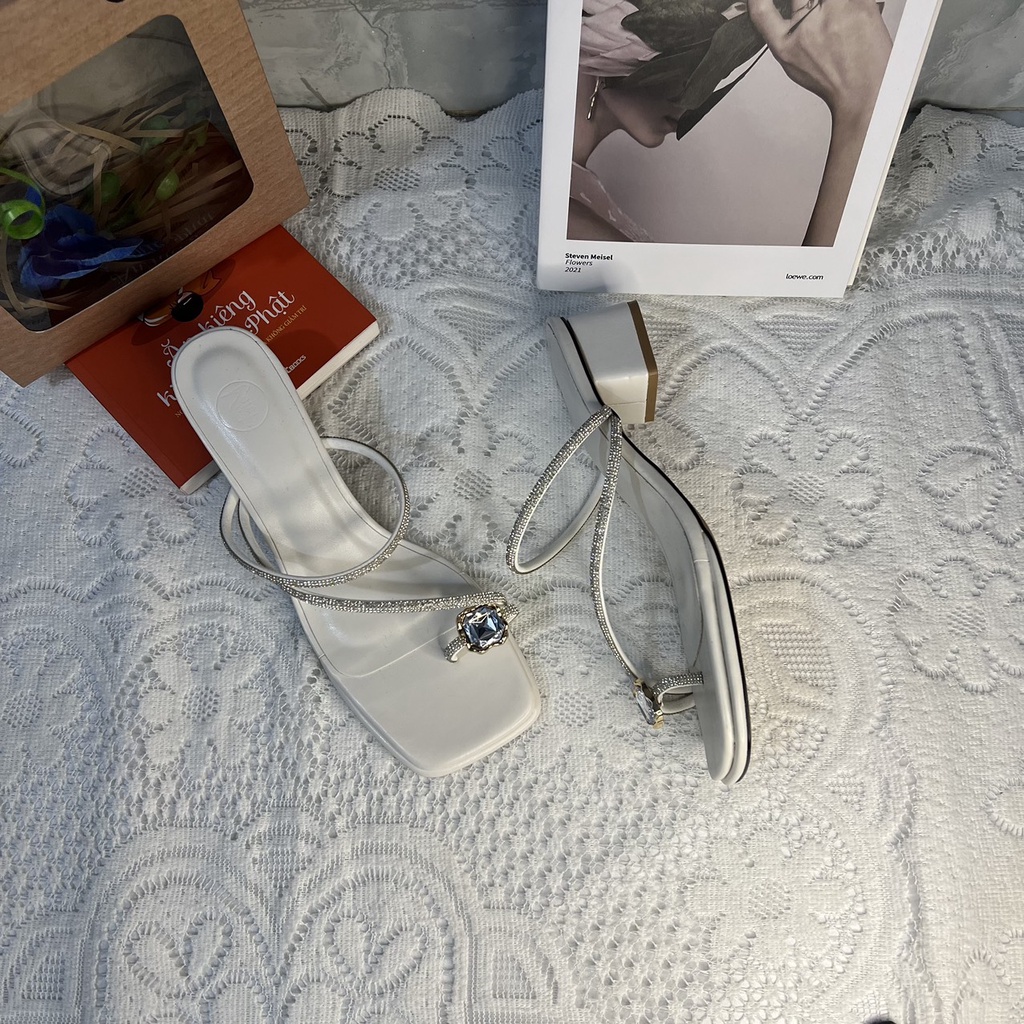 Giày cao gót bigsize đế 2 lớp quai đá xỏ ngón cao 3 cm size 40-44