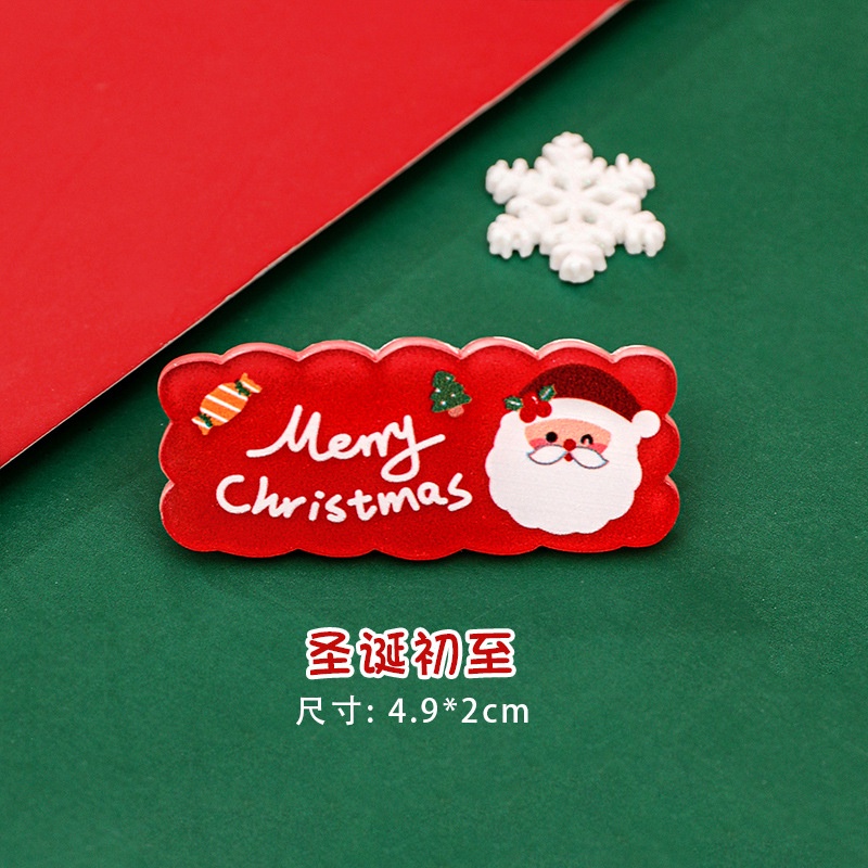 Giáng sinh trang trí kẹp tóc trẻ em Giáng sinh quà tặng nhỏ hoạt hình kẹp acrylic tóc mái kẹp tóc