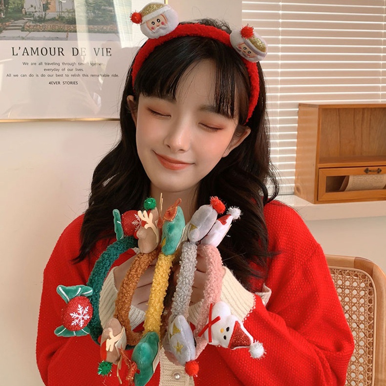 Băng Đô Cài Tóc Hình Sừng Tuần Lộc Giáng Sinh