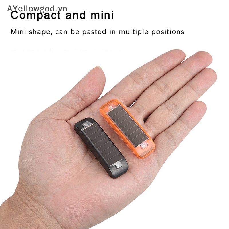 Ayellowgod Đèn led mini Cảnh Báo An Ninh Không Dây Sử Dụng Năng Lượng Mặt Trời Ban Đêm vn