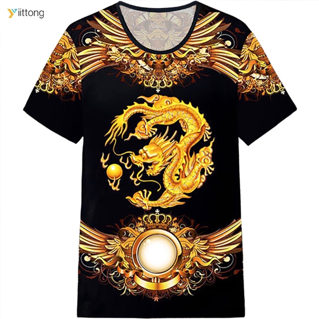 Áo Thun Thể Thao Ngắn Tay Phong Cách Trung Hoa Trẻ Trung Cho Nam