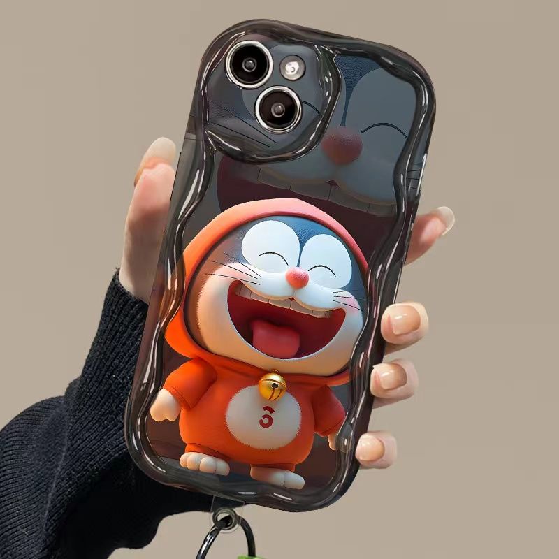 Dễ Thương Ốp Điện Thoại Cao Cấp In Hình doraemon Đáng Yêu Có Móc Treo Cho Iphone 7 / 8plus / x / xs / 11 / 12 / 13 / 14 / 15 / pro / max / promax / plus