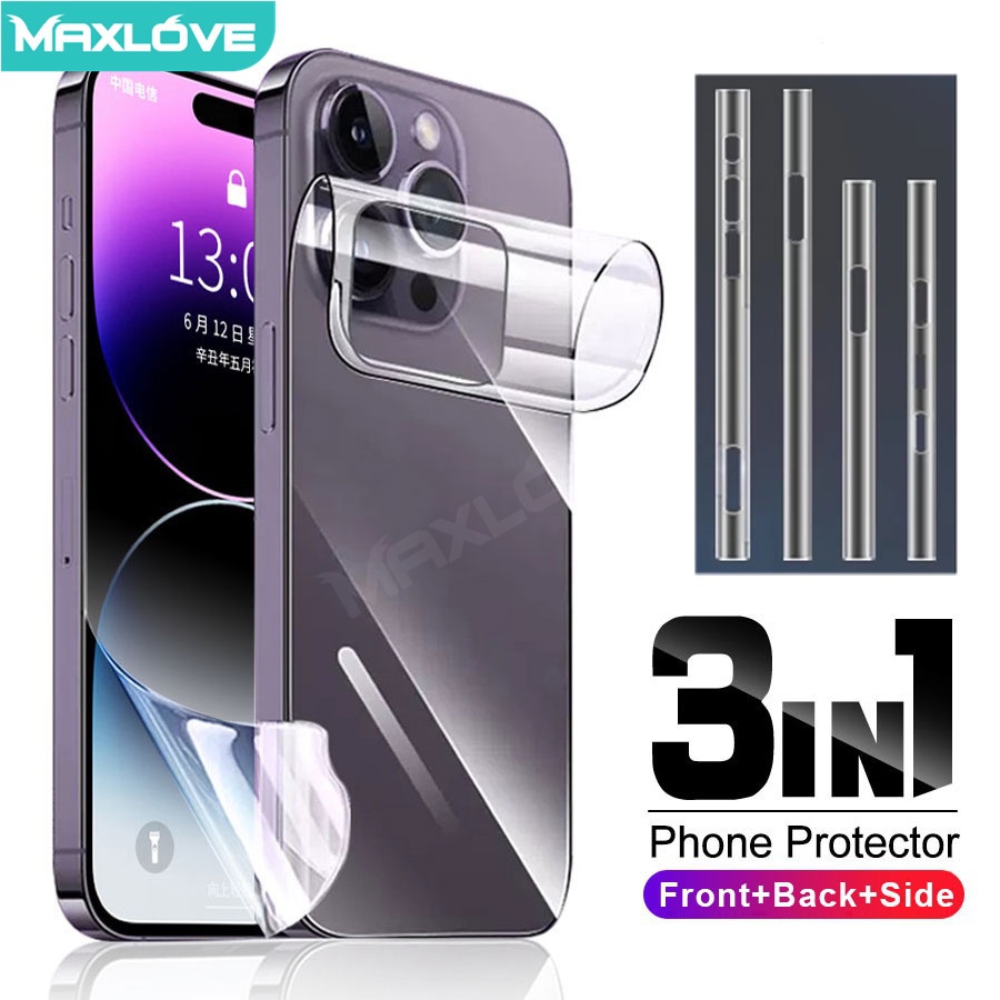 Phim Dán Bảo Vệ Mặt Trước Và Sau 3 Trong 1 Cho iphone 14 15 plus 11 12 13 14 15 pro max