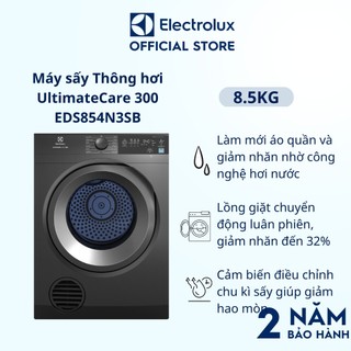Máy sấy thông hơi electrolux 8.5kg ultimatecare 300 - eds854n3sb -làm mới áo quần
