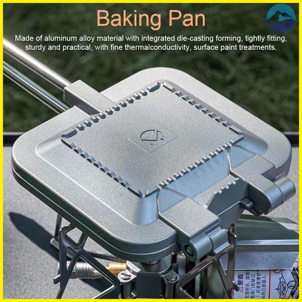 CAMPINGMOON Multifunctional Camping Picnic Breakfast Clamp Tray Bakeware for Outdoor Sandwich Making