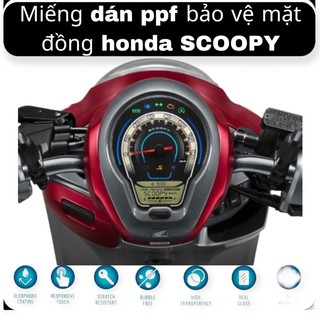 Miếng dán ppf bảo vệ mặt đồng xe Honda SCOOPY -Tặng dụng cụ dán