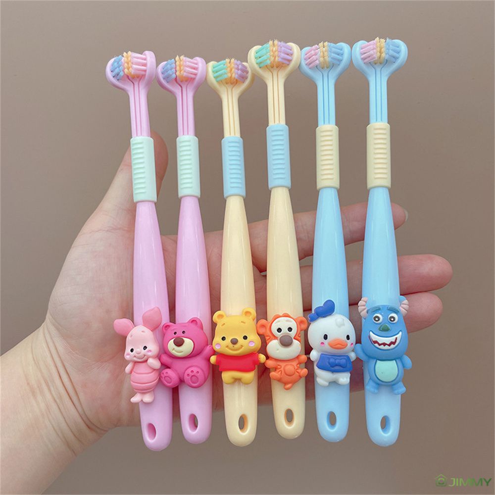 Bàn Chải Đánh Răng sanrio Xoay 360 Độ Cho Bé° Bàn Chải Đánh Răng 3 Mặt Cho Bé 6-12 Tuổi