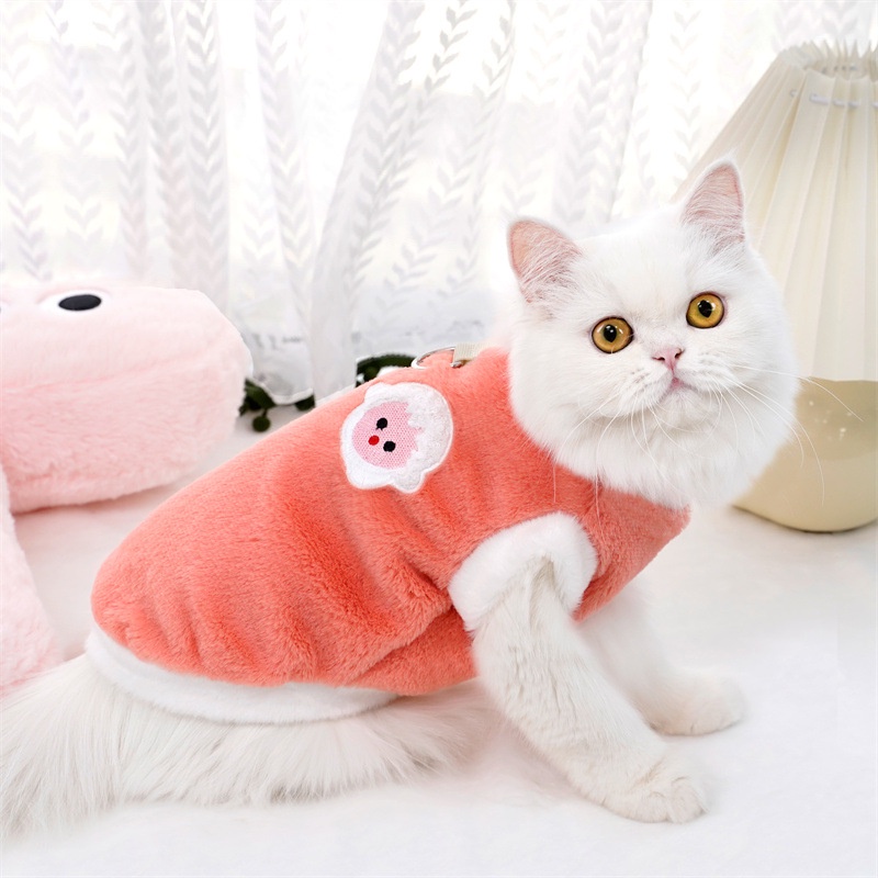 Dễ Thương Áo Nỉ Ấm Áp Thêu Họa Tiết Đáng Yêu Cho Thú Cưng