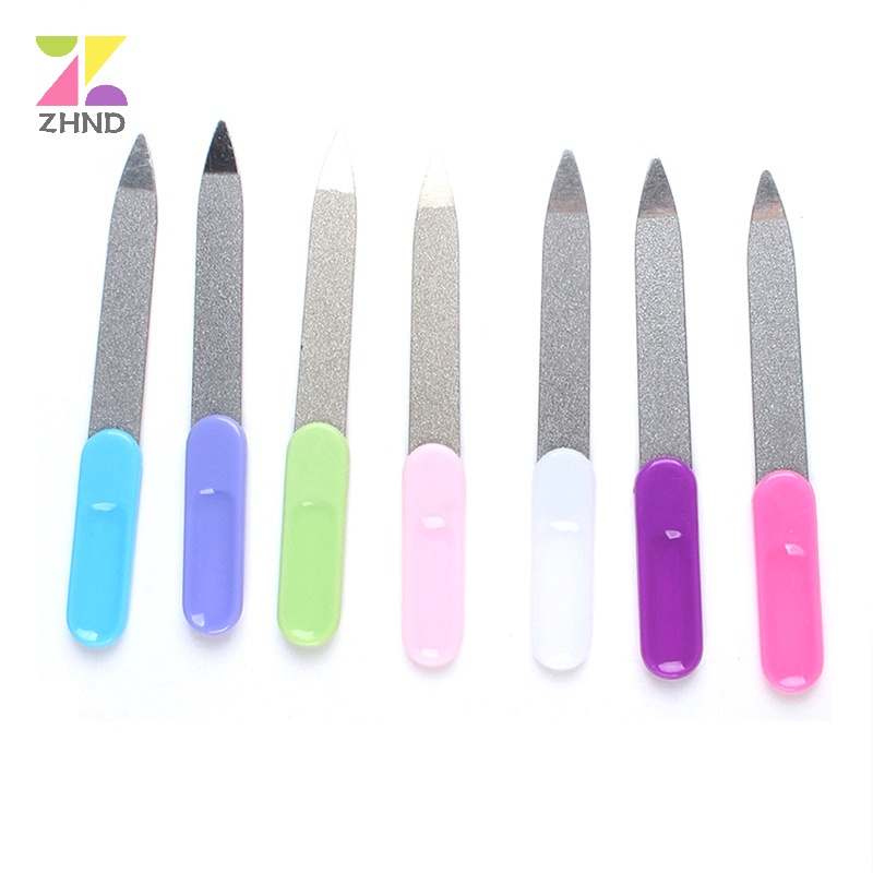 Zhuzhengde Bộ 2 Cây Dũa Móng Tay Bằng Thép Không Gỉ