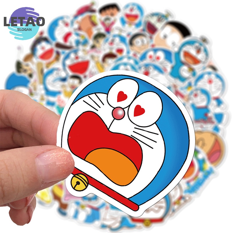 50 miếng dán doraemon cho máy tính xách tay xe máy hành lý ván trượt tuyết xe hơi decal mới