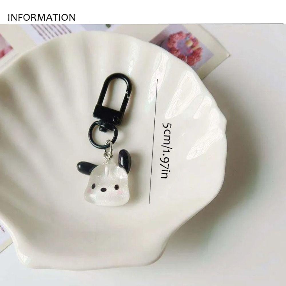 Móc Khóa Hình Mèo Trong Suốt Lấp Lánh Dễ Thương