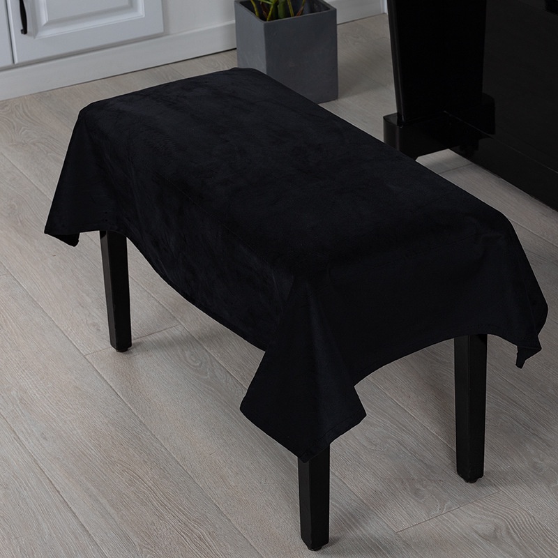 Tấm Vải Che Nửa Đàn piano Chống Bụi Màu Trơn Thêu Họa Tiết Đơn Giản Ốp