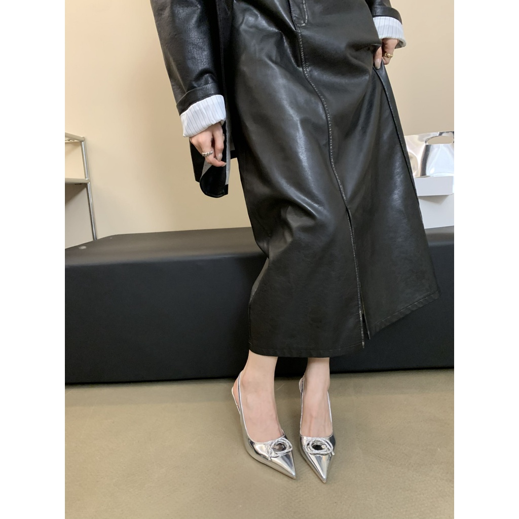 Sandal Cao Gót Mũi Nhọn Phong Cách Âu Mỹ Hàng Mới 2023