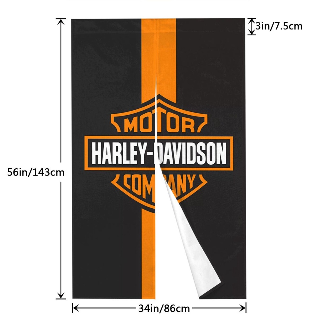 Rèm Cửa Hai Lớp 34x56in  In Hình harley davidsons