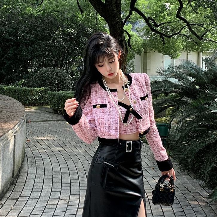 Aunt Áo Khoác cardigan Dáng Ngắn Thời Trang Mùa Thu 2023 Phong Cách Mới Ngọt Ngào Cho Nữ