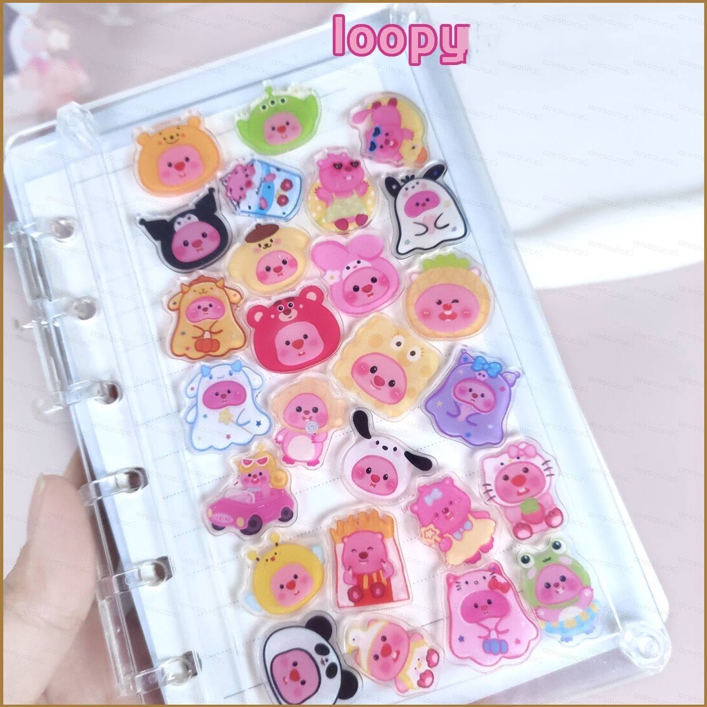 Quyển Sổ Tay Khổ a5 a7 Bìa acrylic Trong Suốt diy sq3 loopy