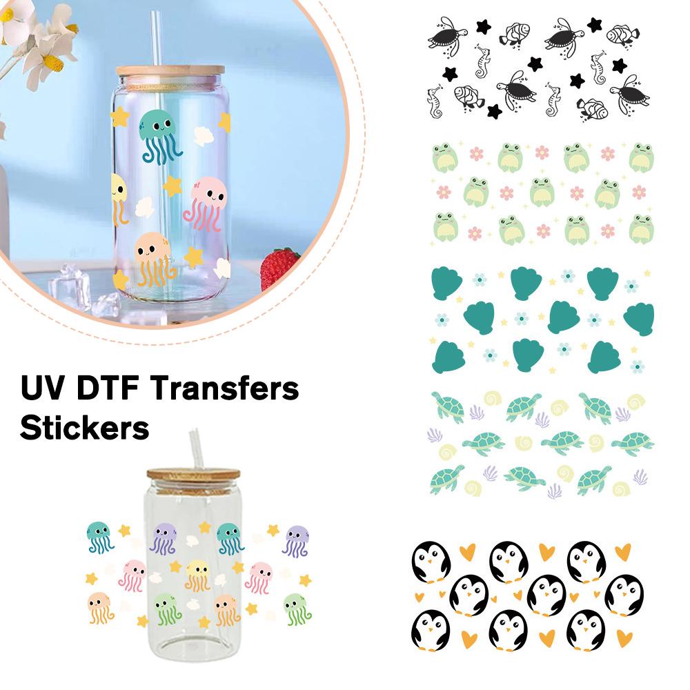 Mới sticker Dán Cốc Hình Động Vật Hoạt Hình Đáng Yêu a1w6