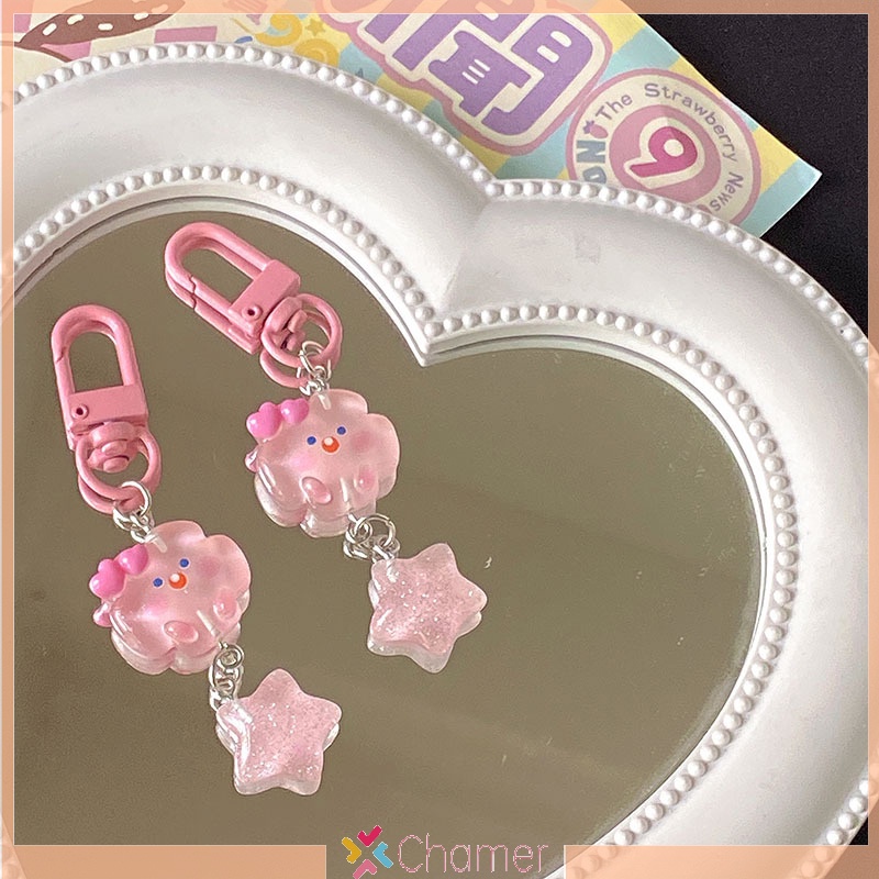 Móc Khóa Hình Đám Mây Ngôi Sao Năm Cánh Xinh Xắn Mới