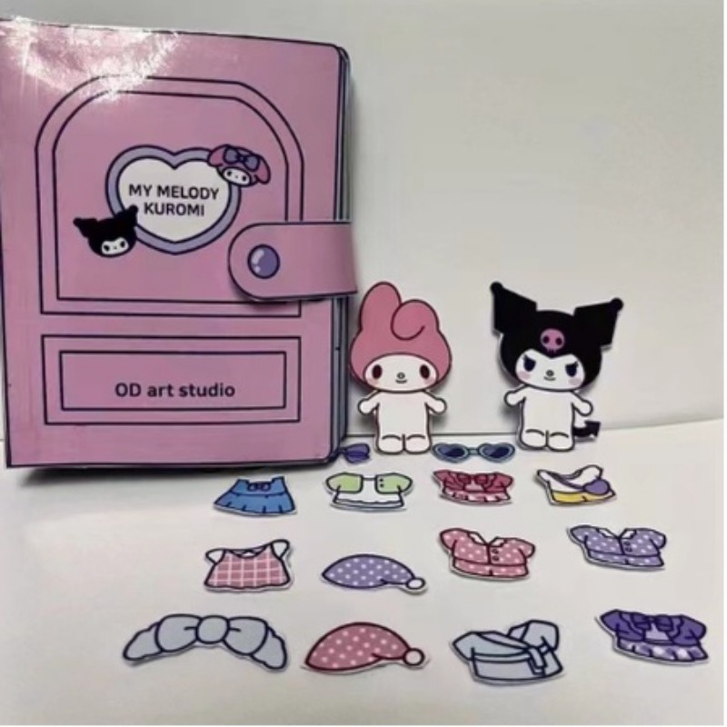 Sách Đồ Chơi Giải Nén Hình kuromi melody Mặc Đồ Dễ Thương Cho Bé diy