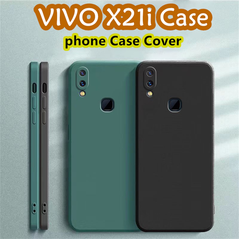 Ốp Điện Thoại Silicon Màu Trơn Đơn Giản Cao Cấp Cho vivo x21i