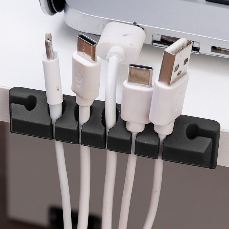 1 / 3 / 10 Dụng Cụ Quấn Dây Cáp Bằng silicone 1 / 2 / 3 / 5 / 7 Lỗ