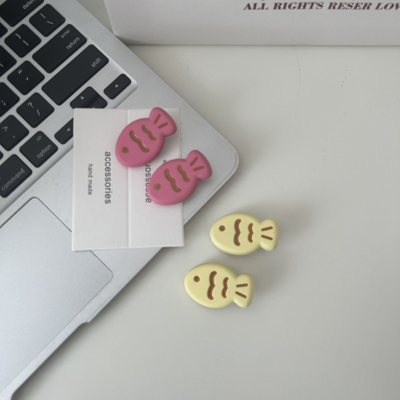 1 Kẹp Tóc Cá Đính Nơ Xinh Xắn Cho Bé Gái