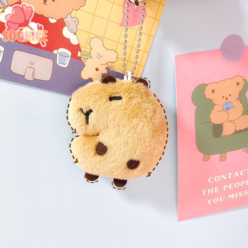 Móc khóa SayMakerLace hình Capybara nhồi bông mềm mại