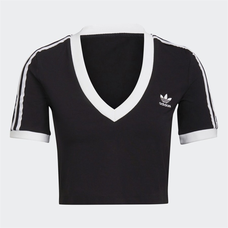 Áo Thun Nỉ Mềm Cổ Chữ v Thêu logo adidas Dáng Ôm Thoáng Khí hc2040 Cho Bạn Gái