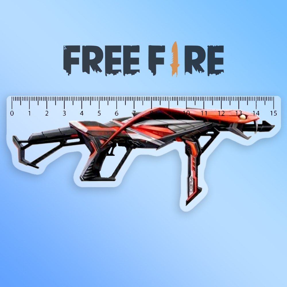 Mô hình Thước Kẻ Học Sinh 15cm In Free Fire Cs Go Counter Strike Cf Game Hành Động tặng ô tô