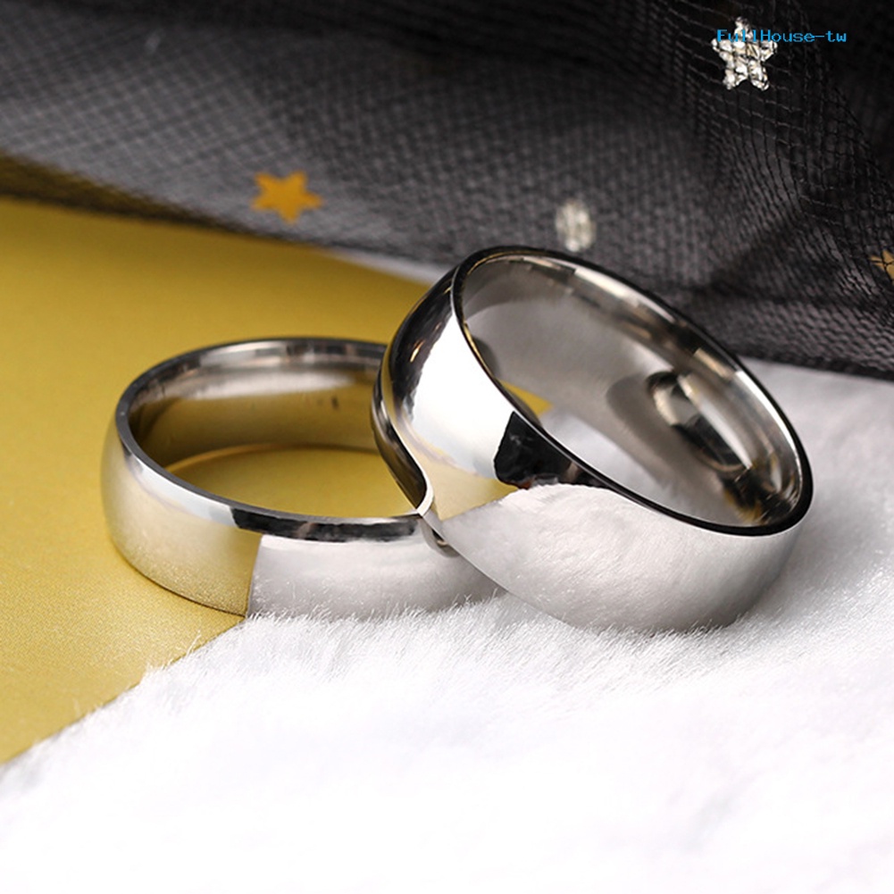 Nhẫn Thép Không Gỉ Đính Hôn Thời Trang unisex