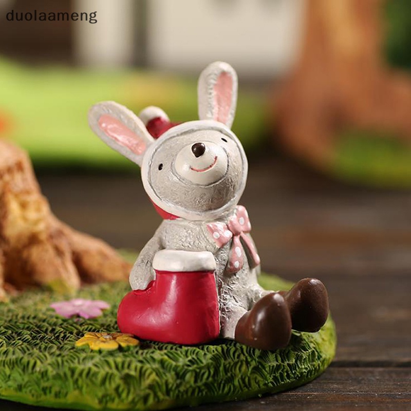 Mô Hình Giáng Sinh mini Bằng Nhựa resin Hình Tượng Tuần Lộc / Ông Già Noel Thủ Công