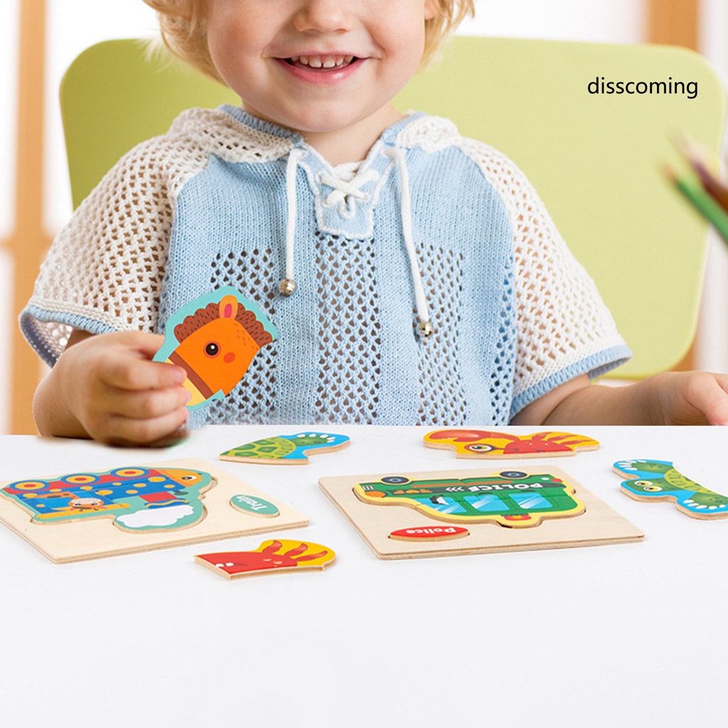 Đồ Chơi Lắp Ráp Bằng Gỗ Hình Động Vật Dễ Thương Cho Bé