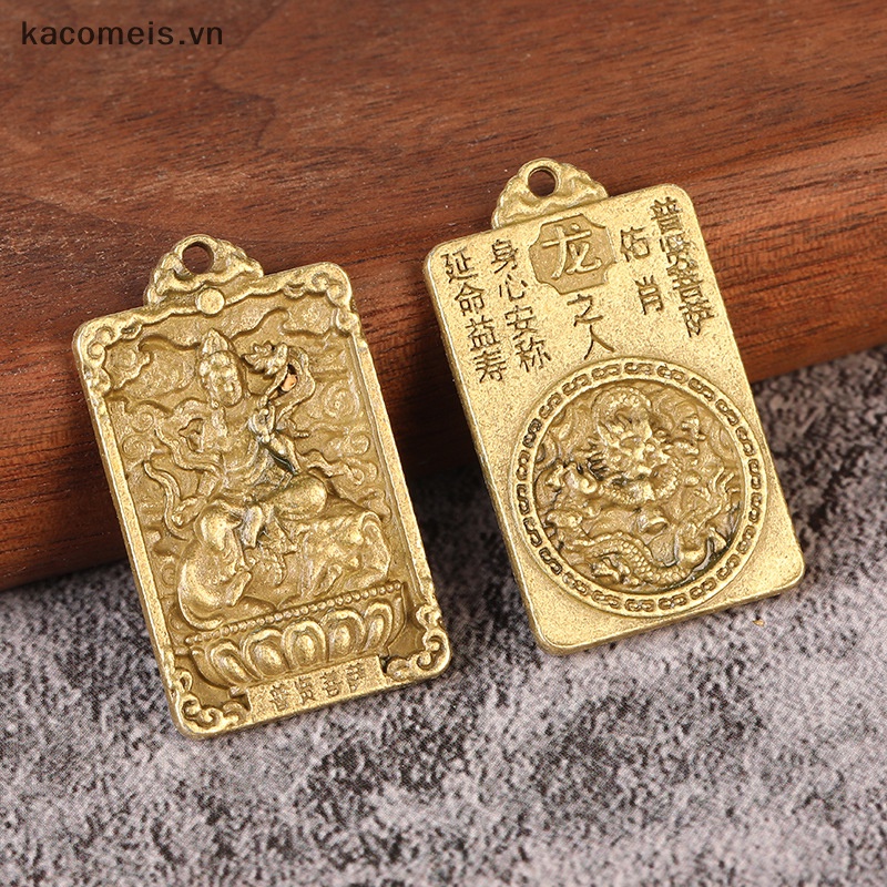 Kaimeisvn Móc Khóa Hai Mặt Hình Phật Tổ Phong Cách Trung Hoa vn