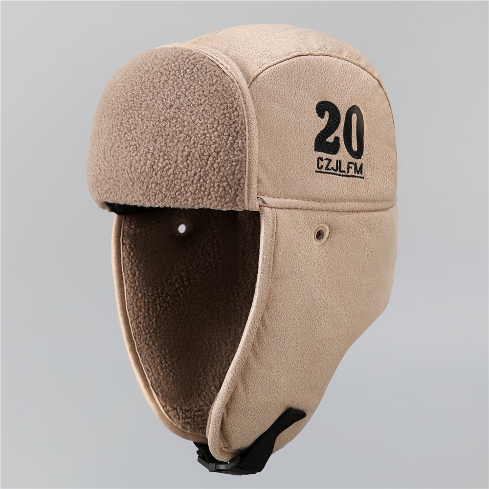 Mũ Lông Cừu Dày Dặn Giữ Ấm Tai Chống Gió Mùa Đông Cho Nam Nữ