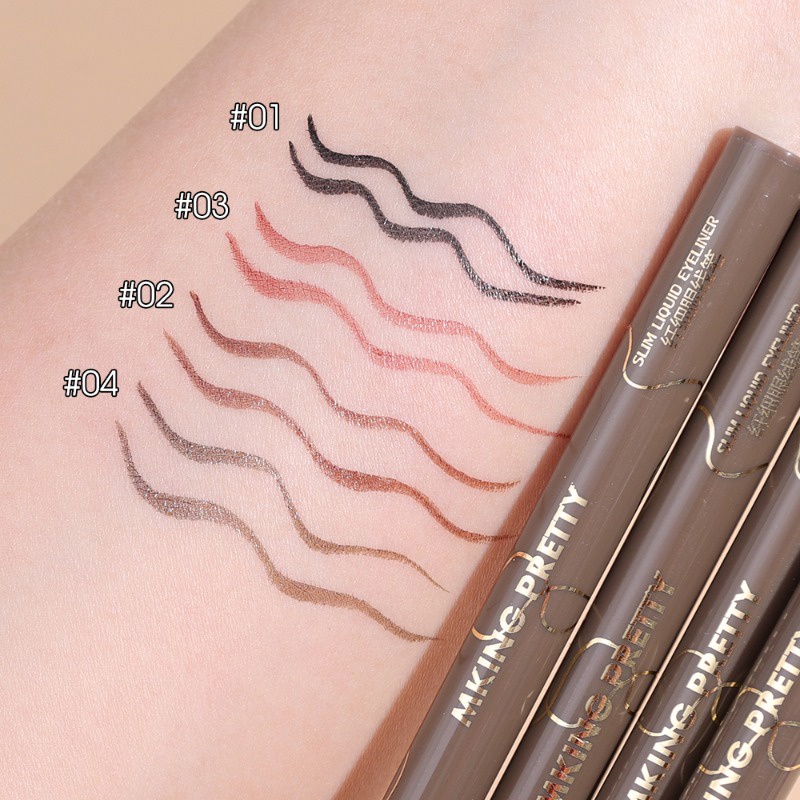 Bút Kẻ Mắt Dạng Lỏng Ngòi 0.005mm Màu Đen / Nâu Tự Nhiên Nhanh Khô