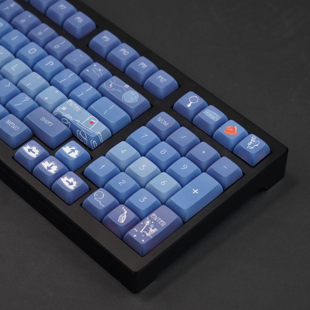 Keycap màu xanh Hoàng Tử Bé, keycaps128 phím, XDA cao 9.5mm, thăng hoa PBT, thích hợp cho bàn phím phím 87/68/84/104/108 ​