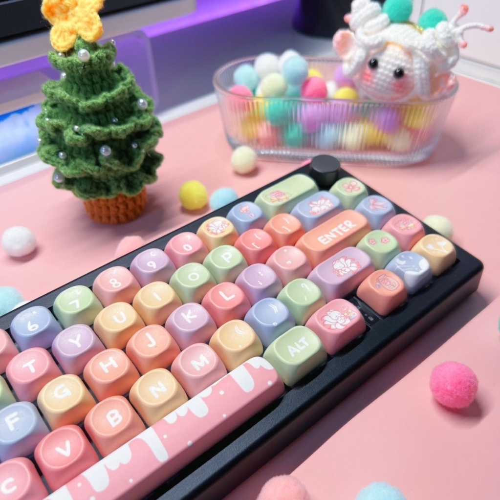 Keycap Yuncai Xiaogu, keycaps 131 phím, nhuộm thăng hoa PBT, thích hợp cho bàn phím phím 87/68/84/104/108 ​