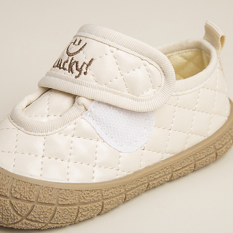 Giày Thể Thao Bằng Da Hình Mặt Cười Dễ Thương Dành Cho Trẻ Em 0-4 Tuổi